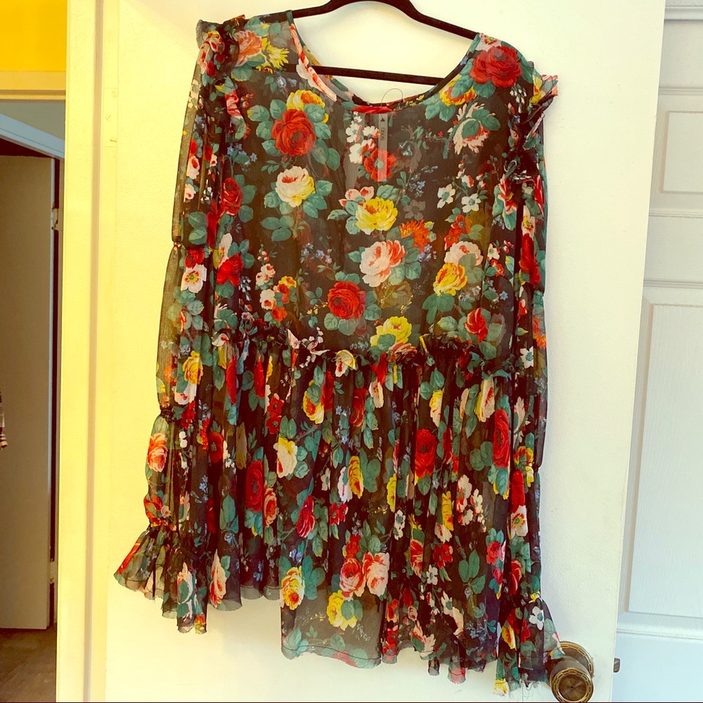 ASOS Curve sheer floral blouse 22